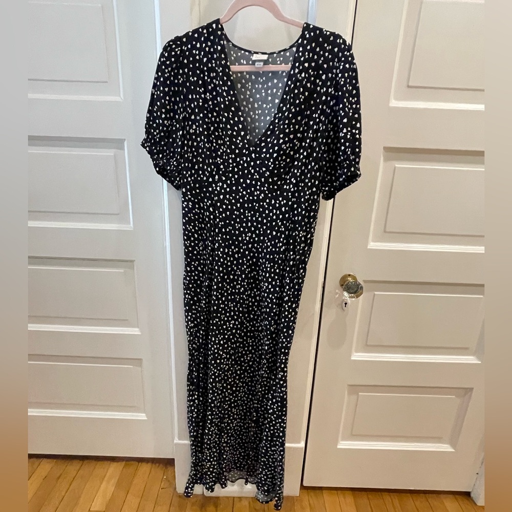 a new day Black and White Polka Dot Dress